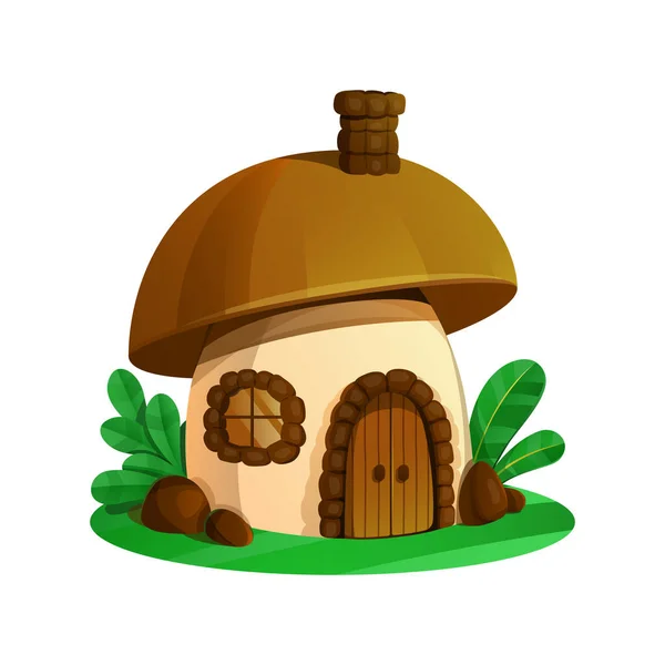 Beyaz arka planda mantar evi