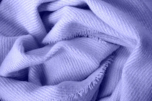 Purple Fluffy Knitted Acrylic Scarf Color Trend Year 2022 — Stock Photo, Image