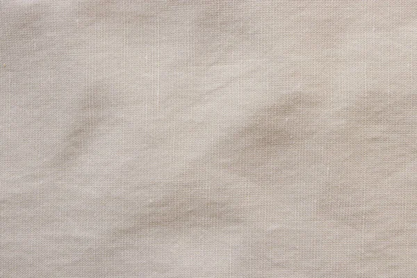 Ivory Linen Mixed Fabric Texture Swatch Summer Season Textile — Stock Photo, Image