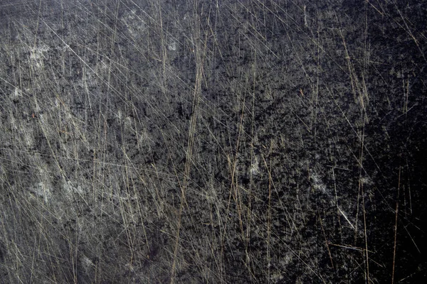 Dunkler Grunge Schwarzer Alter Kunststoff Schneidebrett Hintergrund Mit Kratzern Und — Stockfoto