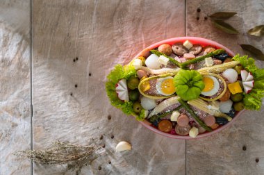 Fiambre, a traditional festival dish for All Saints Day (Da de Todos los Santos) in Guatemala, Central America