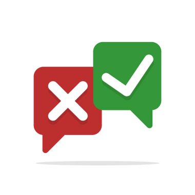 Anket tepkisi. Karar simgesi vektör illüstrasyon tasarımı izole kavramı