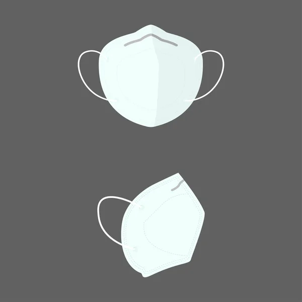 Wit medisch gezichtsmasker set pictogram vector illustratie ontwerp geïsoleerd — Stockvector