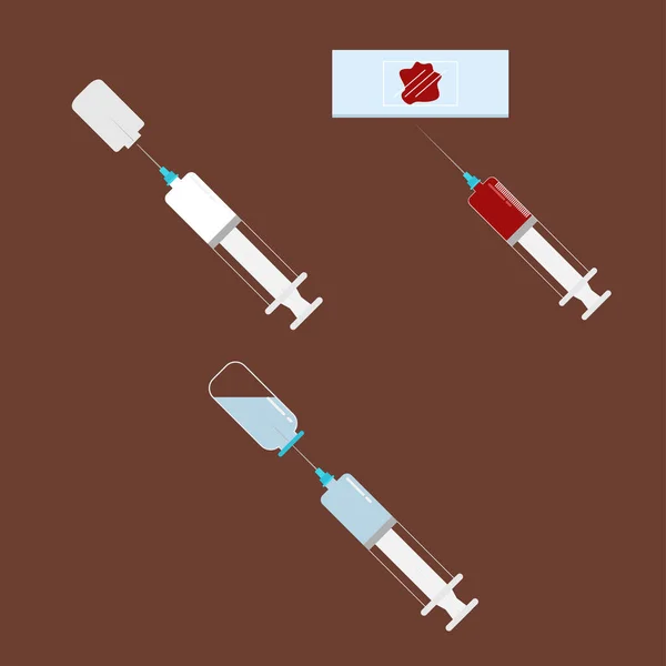 Ikona szczepień Badanie krwi Projekt ilustracji wektora koronawirusu — Wektor stockowy