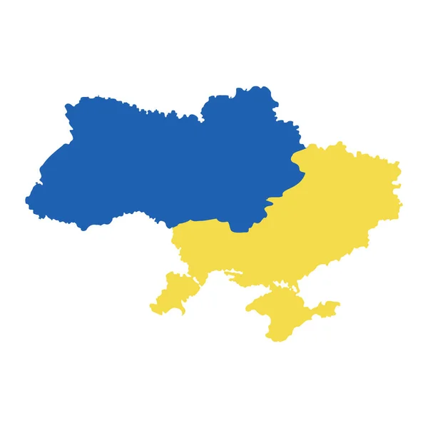 Ukraina ikona flaga mapa kolor wektor ilustracja projekt izolowany — Wektor stockowy