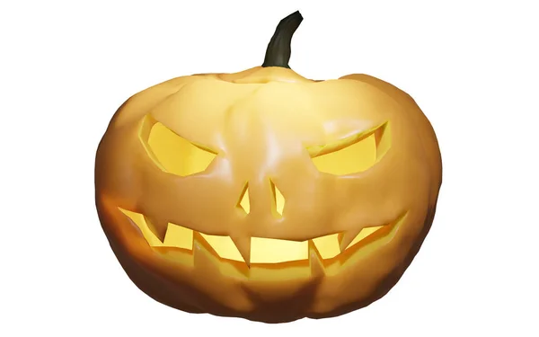 Calabaza Jack Lantern Modelo Renderizado Aislado Halloween Festivo Otoño Temas — Foto de Stock