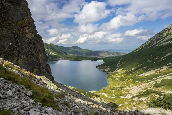 Vista Lagoa Negra Gasienicowy Alto Tatras Polônia — Fotografia de Stock