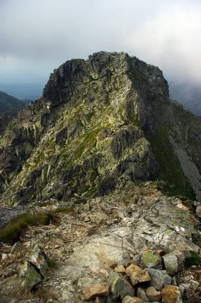 Άποψη Της Κορυφής Skrajny Granat Μέρος Της Διαδρομής Του Όρλα — Φωτογραφία Αρχείου