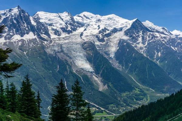 View Mont Blanc Massif Chamonix — Stock Photo, Image