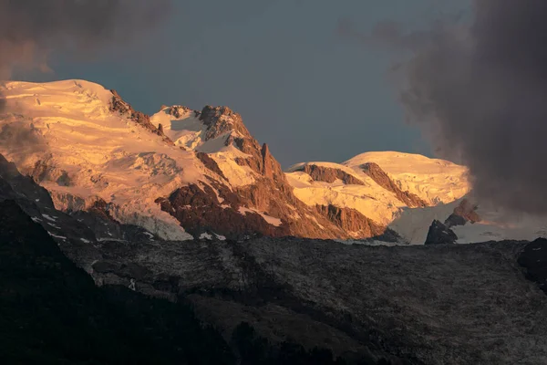 Mont Blanc Atardecer Alpes — Foto de Stock