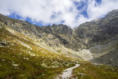 High Tatras 'taki Kozia Vadisi' nin Rocky Dağı manzarası..