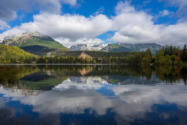 Strbske Pleso Beau Lac Montagne Slovaquie Automne — Photo