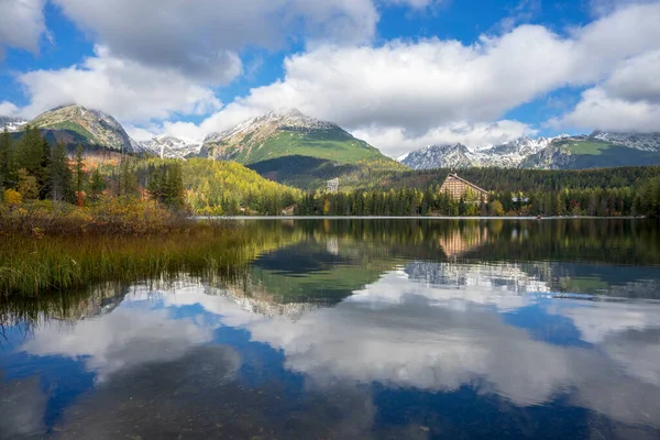 Strbske Pleso Beau Lac Montagne Slovaquie Automne — Photo