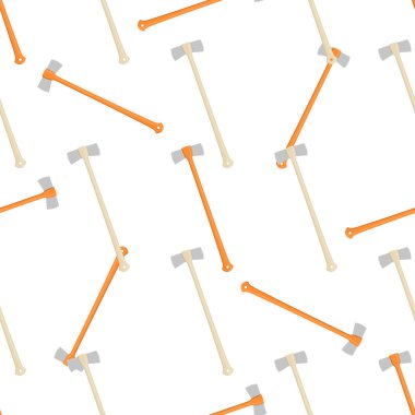 Ahşap saplı çelik baltalar, avlanmak için metal balta. Beyaz arka planda birçok özdeş balta içeren büyük kit baltası. Sahte baltalar erkek aksesuarları, hayatta kalmak için baltalar.