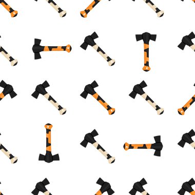 Ahşap saplı çelik baltalar, avlanmak için metal balta. Beyaz arka planda birçok özdeş balta içeren büyük kit baltası. Sahte baltalar erkek aksesuarları, hayatta kalmak için baltalar.