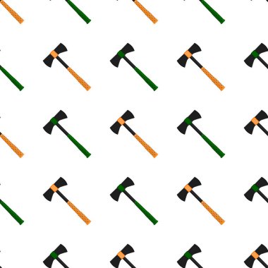 Ahşap saplı çelik baltalar, avlanmak için metal balta. Beyaz arka planda birçok özdeş balta içeren büyük kit baltası. Sahte baltalar erkek aksesuarları, hayatta kalmak için baltalar.