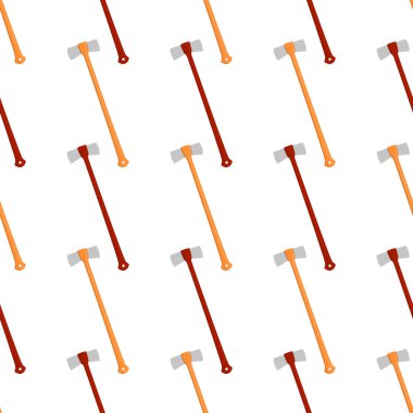 Ahşap saplı çelik baltalar, avlanmak için metal balta. Beyaz arka planda birçok özdeş balta içeren büyük kit baltası. Sahte baltalar erkek aksesuarları, hayatta kalmak için baltalar.