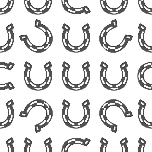 Illustration Theme Irish Holiday Patrick Day Seamless Horseshoes Pattern Patrick — Stock Vector