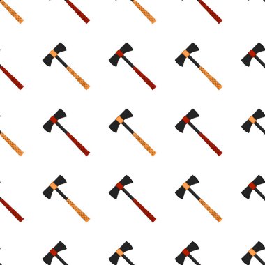 Ahşap saplı çelik baltalar, avlanmak için metal balta. Beyaz arka planda birçok özdeş balta içeren büyük kit baltası. Sahte baltalar erkek aksesuarları, hayatta kalmak için baltalar.