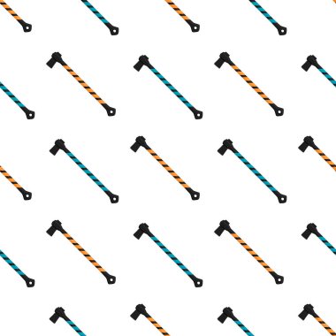 Ahşap saplı çelik baltalar, avlanmak için metal balta. Beyaz arka planda birçok özdeş balta içeren büyük kit baltası. Sahte baltalar erkek aksesuarları, hayatta kalmak için baltalar.