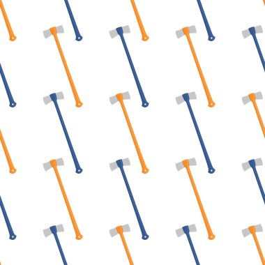 Ahşap saplı çelik baltalar, avlanmak için metal balta. Beyaz arka planda birçok özdeş balta içeren büyük kit baltası. Sahte baltalar erkek aksesuarları, hayatta kalmak için baltalar.