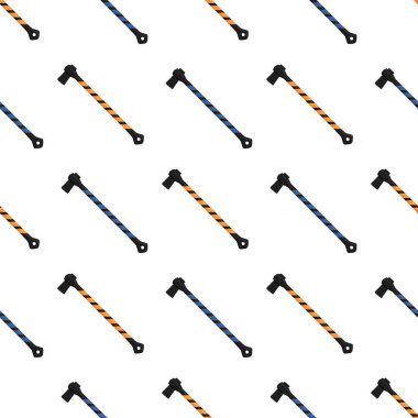 Ahşap saplı çelik baltalar, avlanmak için metal balta. Beyaz arka planda birçok özdeş balta içeren büyük kit baltası. Sahte baltalar erkek aksesuarları, hayatta kalmak için baltalar.