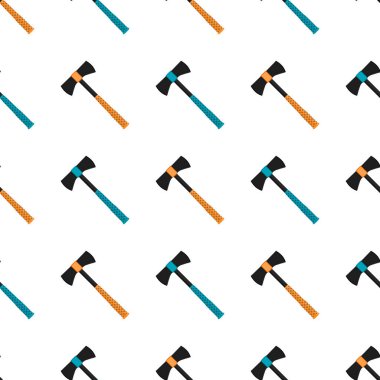 Ahşap saplı çelik baltalar, avlanmak için metal balta. Beyaz arka planda birçok özdeş balta içeren büyük kit baltası. Sahte baltalar erkek aksesuarları, hayatta kalmak için baltalar.