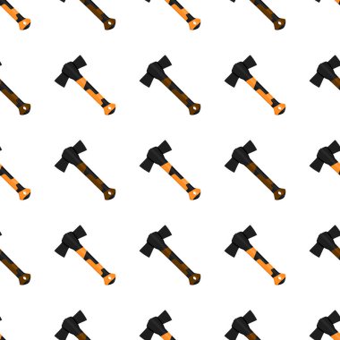 Ahşap saplı çelik baltalar, avlanmak için metal balta. Beyaz arka planda birçok özdeş balta içeren büyük kit baltası. Sahte baltalar erkek aksesuarları, hayatta kalmak için baltalar.