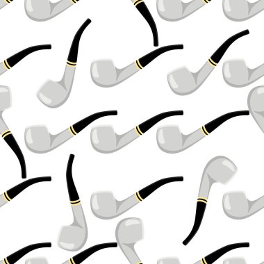 Tema üzerine resim birçok özdeş dikişsiz tip tütün için farklı boyutlarda sigara piposu tüttürür. Duman tütününün renk koleksiyonu aksesuarından oluşan boru deseni. Tütün piposu sağlığa zarar verir.