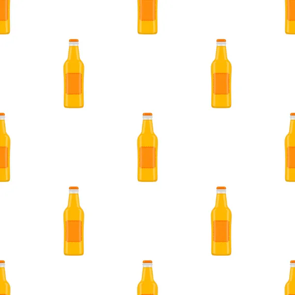 Abbildung Zum Thema Nahtlose Bierglasflaschen Mit Deckel Für Brauerei Musterbier — Stockvektor