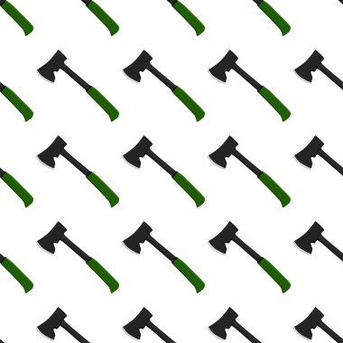 Ahşap saplı çelik baltalar, avlanmak için metal balta. Beyaz arka planda birçok özdeş balta içeren büyük kit baltası. Sahte baltalar erkek aksesuarları, hayatta kalmak için baltalar.