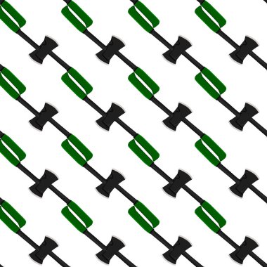 Ahşap saplı çelik baltalar, avlanmak için metal balta. Beyaz arka planda birçok özdeş balta içeren büyük kit baltası. Sahte baltalar erkek aksesuarları, hayatta kalmak için baltalar.