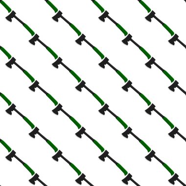 Ahşap saplı çelik baltalar, avlanmak için metal balta. Beyaz arka planda birçok özdeş balta içeren büyük kit baltası. Sahte baltalar erkek aksesuarları, hayatta kalmak için baltalar.