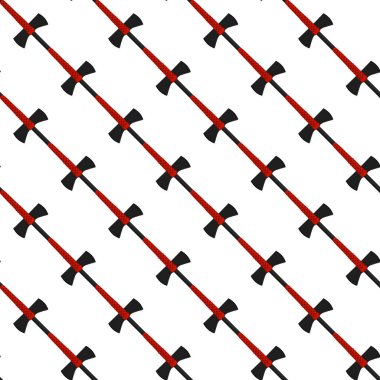 Ahşap saplı çelik baltalar, avlanmak için metal balta. Beyaz arka planda birçok özdeş balta içeren büyük kit baltası. Sahte baltalar erkek aksesuarları, hayatta kalmak için baltalar.