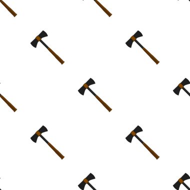 Ahşap saplı çelik baltalar, avlanmak için metal balta. Beyaz arka planda birçok özdeş balta içeren büyük kit baltası. Sahte baltalar erkek aksesuarları, hayatta kalmak için baltalar.