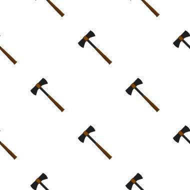 Ahşap saplı çelik baltalar, avlanmak için metal balta. Beyaz arka planda birçok özdeş balta içeren büyük kit baltası. Sahte baltalar erkek aksesuarları, hayatta kalmak için baltalar.