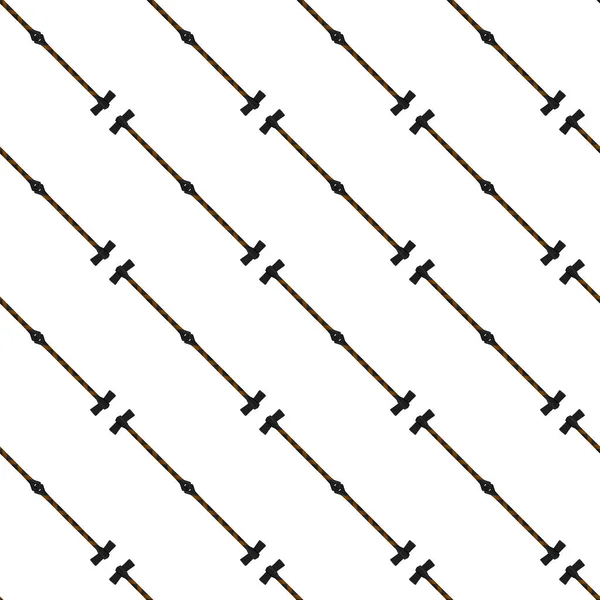 Illustration Zum Thema Musterstähle Mit Holzgriff Metallbeil Für Die Jagd — Stockvektor