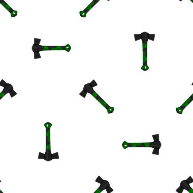 Ahşap saplı çelik baltalar, avlanmak için metal balta. Beyaz arka planda birçok özdeş balta içeren büyük kit baltası. Sahte baltalar erkek aksesuarları, hayatta kalmak için baltalar.