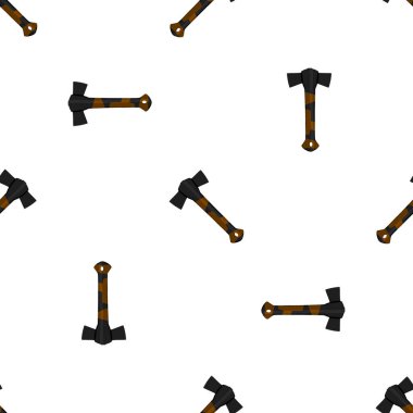 Ahşap saplı çelik baltalar, avlanmak için metal balta. Beyaz arka planda birçok özdeş balta içeren büyük kit baltası. Sahte baltalar erkek aksesuarları, hayatta kalmak için baltalar.