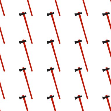 Ahşap saplı çelik baltalar, avlanmak için metal balta. Beyaz arka planda birçok özdeş balta içeren büyük kit baltası. Sahte baltalar erkek aksesuarları, hayatta kalmak için baltalar.