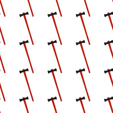 Ahşap saplı çelik baltalar, avlanmak için metal balta. Beyaz arka planda birçok özdeş balta içeren büyük kit baltası. Sahte baltalar erkek aksesuarları, hayatta kalmak için baltalar.