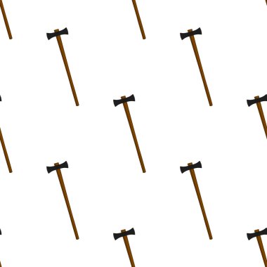 Ahşap saplı çelik baltalar, avlanmak için metal balta. Beyaz arka planda birçok özdeş balta içeren büyük kit baltası. Sahte baltalar erkek aksesuarları, hayatta kalmak için baltalar.