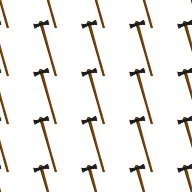 Ahşap saplı çelik baltalar, avlanmak için metal balta. Beyaz arka planda birçok özdeş balta içeren büyük kit baltası. Sahte baltalar erkek aksesuarları, hayatta kalmak için baltalar.