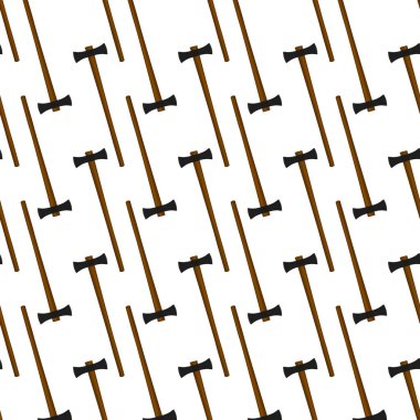 Ahşap saplı çelik baltalar, avlanmak için metal balta. Beyaz arka planda birçok özdeş balta içeren büyük kit baltası. Sahte baltalar erkek aksesuarları, hayatta kalmak için baltalar.