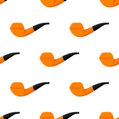 İrlanda bayramı Aziz Patrick günü, kusursuz turuncu tüttürme boruları. Beyaz arka plandaki birbirinin aynısı sigara borularından oluşan Aziz Patrick Günü deseni. St. Patrick Günü için ana aksesuar..