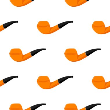 İrlanda bayramı Aziz Patrick günü, kusursuz turuncu tüttürme boruları. Beyaz arka plandaki birbirinin aynısı sigara borularından oluşan Aziz Patrick Günü deseni. St. Patrick Günü için ana aksesuar..