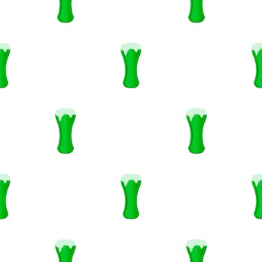 Resimli İrlanda bayramı Aziz Patrick günü, kupada dikişsiz renkli bira. Beyaz arka planda birbirinin aynısı pek çok bira bardağından oluşan Aziz Patrick günü. Aziz Patrick Günü 'nün ana aksesuarında bira..