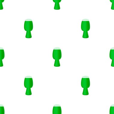 Resimli İrlanda bayramı Aziz Patrick günü, kupada dikişsiz renkli bira. Beyaz arka planda birbirinin aynısı pek çok bira bardağından oluşan Aziz Patrick günü. Aziz Patrick Günü 'nün ana aksesuarında bira..