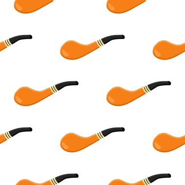 İrlanda bayramı Aziz Patrick günü, kusursuz turuncu tüttürme boruları. Beyaz arka plandaki birbirinin aynısı sigara borularından oluşan Aziz Patrick Günü deseni. St. Patrick Günü için ana aksesuar..