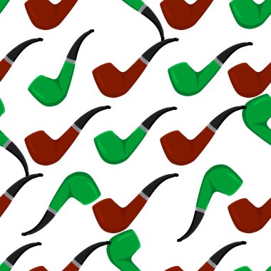 İrlanda bayramı Aziz Patrick günü, pürüzsüz yeşil sigara boruları. Beyaz arka plandaki birbirinin aynısı sigara borularından oluşan Aziz Patrick Günü deseni. St. Patrick Günü için ana aksesuar..